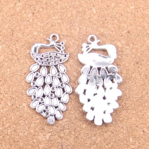 6pcs Charms bird peacock phoenix 44x22mm Antique Pendants,Vintage Tibetan Silver Jewelry,DIY for bracelet necklace
