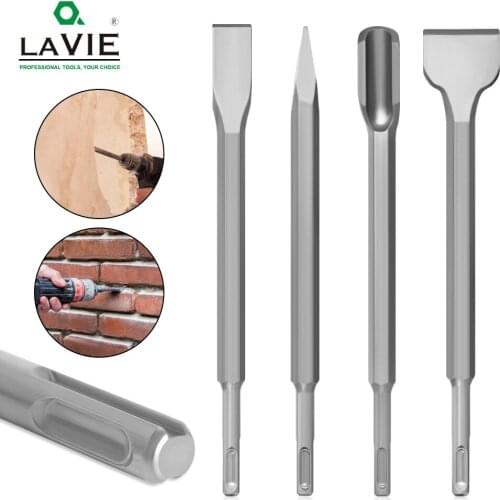 4pcs 10X250MM SDS PLUS Chisels Set Point Groove Gouge Flat Chisel Electric Hammer Drill Bit Break Concrete Brick Wall Drilling