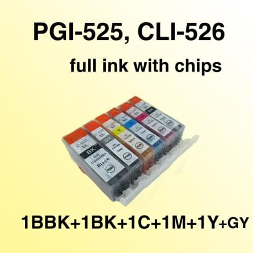 6x compatible for canon PIG 525 CLI 526 PGI-525 CLI-526 PIXMA MG6150 MG8150 MG6250 MG6100 MG825