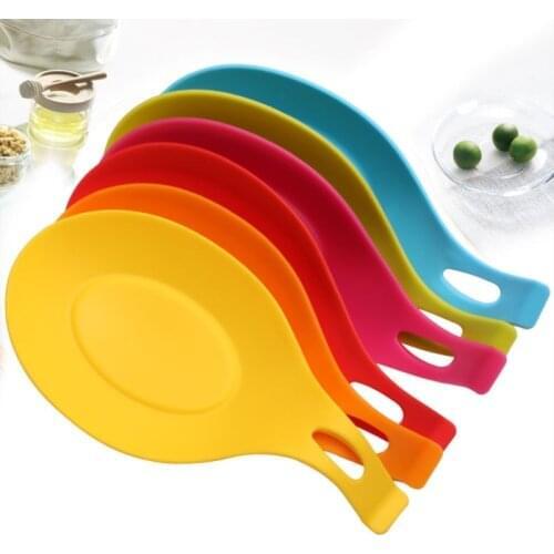 Kitchen Tools Accessories Silicone Spoon Mat,Spatula European Style Spoon Pad For Kitchen Gadget Kitchen Goods 5Z-CF419