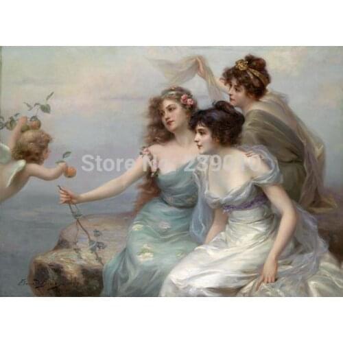 Free shipping anger court painting on canvas classical wall art Decortion picture beautiful figure canvas print oil painting