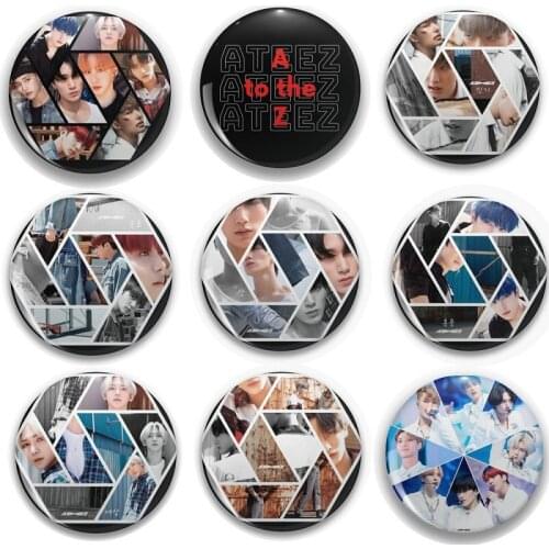 KPOP ATEEZ ZERO: FEVER Surrounding Badge ATINY Brooch Badge Seong Hwa The Same Accessory