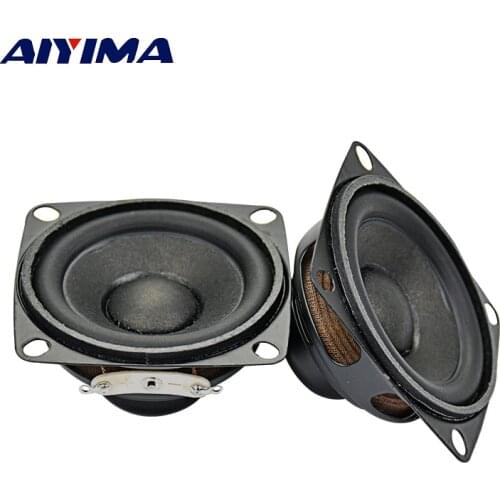 AIYIMA 2Pcs 52mm 2inch 16core 5W 4ohm Enthusiast DIY Square Rubber Edge Neodymium magnetic HiFi Full Range Speaker