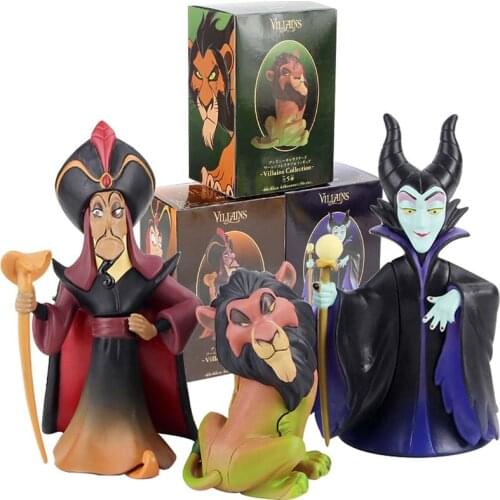3Styles Anime Movie Action Figure Villains Malefice Jafar The Lion King Scar PVC Model Toys Dolls Birthday Gift for Children