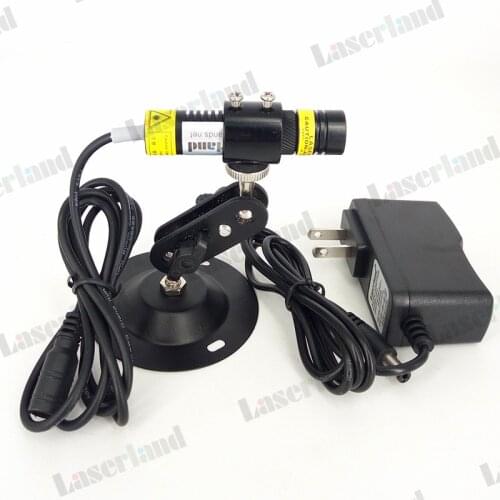 Focusable Green Laser Diode 10mW Adapter 515nm w/ Heatsink Module Cross 16X68mm