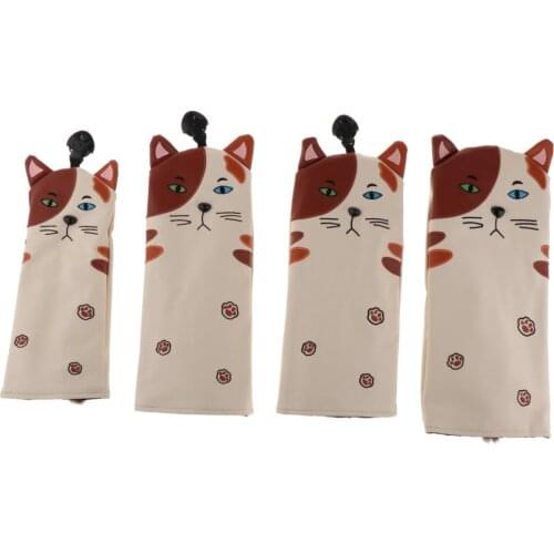 Golf Headcover Knitted Golf Club Head Covers Set of 4 fit for Driver Fairway Wood Hybrid Head Cover No. 1 3 5 UT