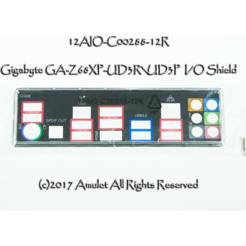 I/O IO Shield Backplate Gigabyte GA-Z68XP-UD3R MOTHERBOARD