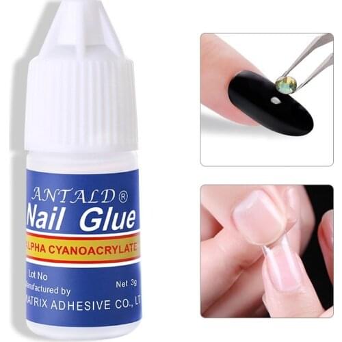 5Pcs Fast Drying Nail Art Glue Tips Glitter UV Acrylic Rhinestones Decorations Nail Glue False Tip Nail Manicure Tool