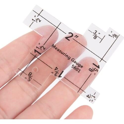 Mini Plastic Sewing Measuring Gauge Quilting Rulers Imperial Metric Scale For Sewing Crafts Measurement Tool