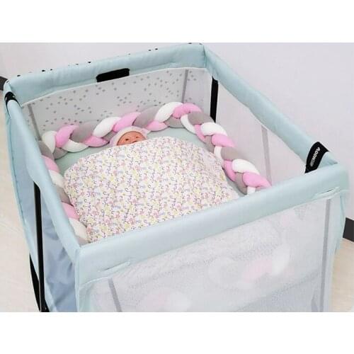 3M Length Knot Soft Baby Bed Bumper Crib Bedding 3 Braid Pillow Baby Room Decoration