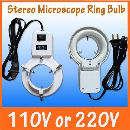 New! 8W Illuminated Stereo Microscope Fluorescent Ring Bulb Lamp Lights with Adapter 220V or 110V Free Shipping