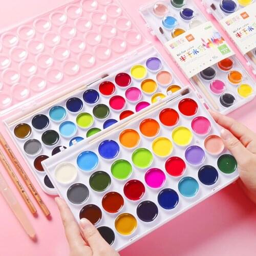 Solid Watercolor Pigment 12/16/28/36 Colors Paint Set For Painting Student Water Color Gouache Painting Art Supplies Stationery
