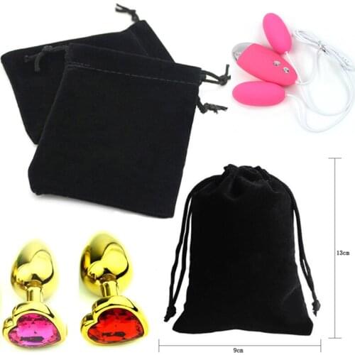 Sex Products Black Storage Bags Dedicated Pouch Bag Package for Anal Plug Sex Toys Vibrator Masturbator Dildo Lubricant Bondage