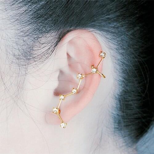 Constellation Stud Earrings Womans Creative Big Dipper Crystal Earring Girls Dinner Party Ear Jewelry Accessories Gift