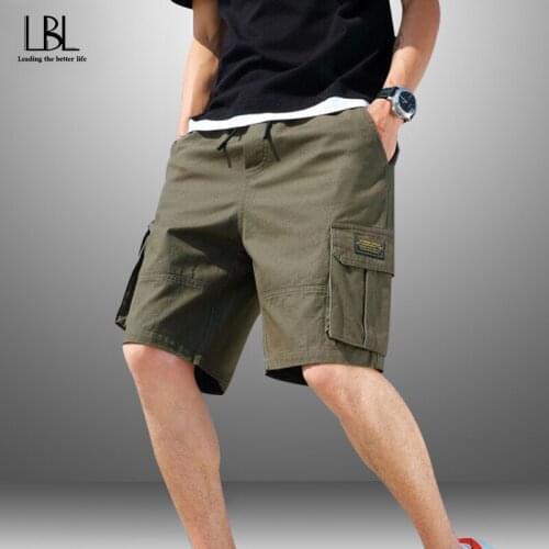 New Summer Man Fashion Shorts Mens Casual Large Size Shorts Breathable Shorts Male Quick Drying Waist Elastic Fitness Shorts