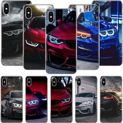 Blue Red Car M3 M4 Phone Case For iPhone 11 12 Pro XS XR X Max 7 8 6 6S Plus Mini + 5 SE Pattern Customized Coque Cover Capa