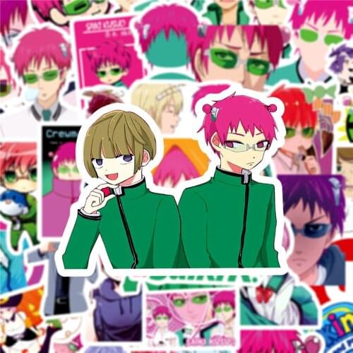 10/50Pcs Anime Saiki Kusuo Stickers Japan No Sai-nan Waterproof Laptop Skateboard Graffiti Suitcase Sticker Decal Phone Decor