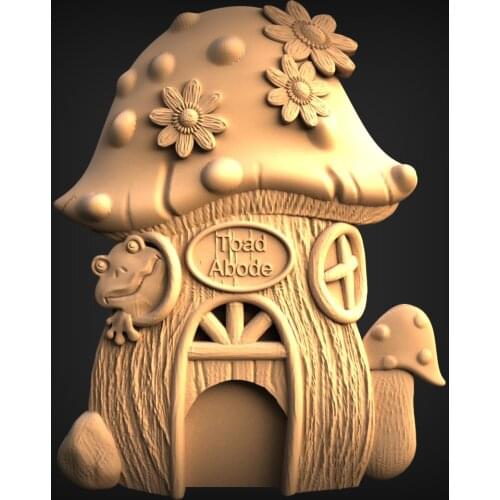 STL Model Creative House Door 3D Model Relief for CNC Router Carving Machine Artcam aspire_Home decoration Decor