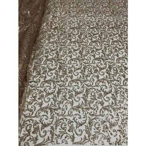 SYJ-6125 special design glued glitter print african mesh tulle lace fast shipping for party dress