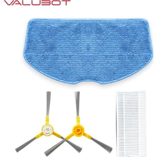 Spare Part for Robot Vacuum Cleaner VALUBOT K100 ,Side Brush*1pair +HEPA *1PC+Mop*1PC