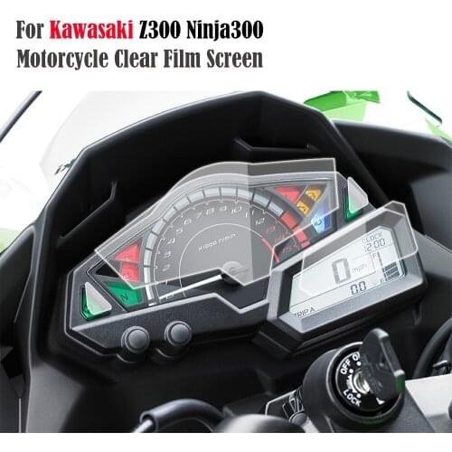 2 Pair Motorcycle Speedometer Film Screen Protector Cluster Scratch Screen Protection Cover for Kawasaki Z300 NINJA300 2013-2016