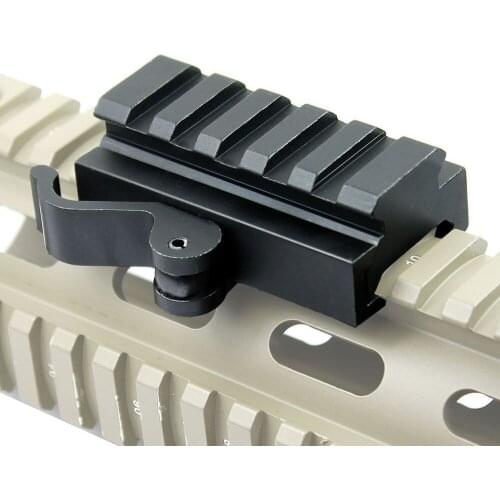 Airsoft M4 M16 ar15 accessories Aluminum 60mm 5 slots QD riser mount fits 20mm Weaver Picatinny Rail For Shotgun Rifle Scope