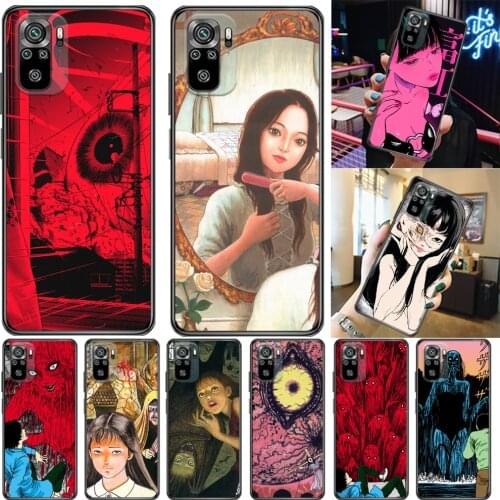 Anime Japan Junji Ito Phone Case For Xiaomi Redmi Note 10S MAX 10T Pro 10S 10T Redmi Note 10 5G Cases Carcasa Soft TPU Funda