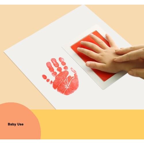 Footprints Handprint Ink Pads Safe Non-toxic No Touch Skin Ink Pads for 0-24 Months Souvenir Gift for Infant Newborn Paw Print