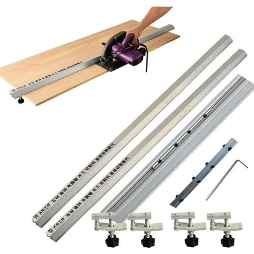 Electric Circular Saw Cutting Machine Guide Foot Ruler Guide Three-in-one 45 Degrees Chamfer Fixture 92/112/135cm Ruler