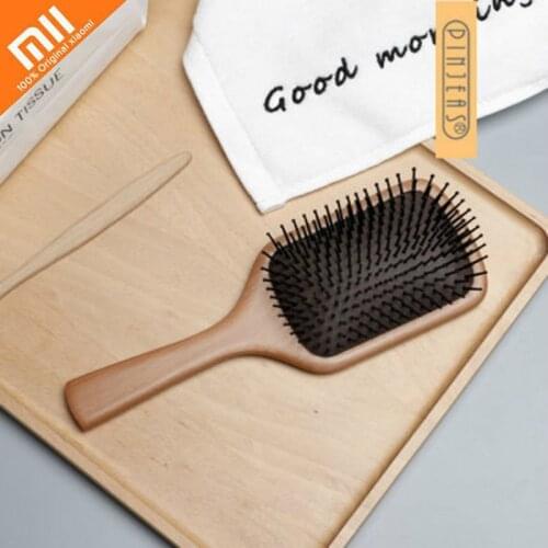 Xiaomi Airbag Air Cushion Wooden Comb Hair Scalp Massager Anti-static Curling Large Board Comb Long Hair Big Tooth Comb Tools
