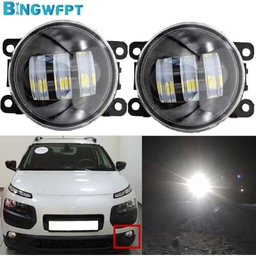 Daytime Running Light Fog Light H11 LED 12V Headlights For Citroen C4 CACTUS 2014 2015 2016 Fog Lamp Assembly