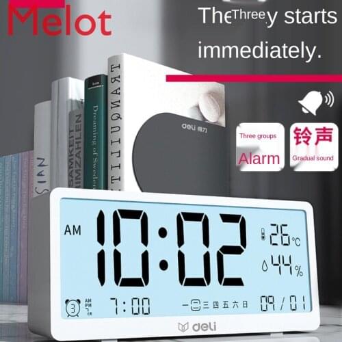 Electronic Alarm Clock Student Alarm Bedside Simple Smart Clock Multifunctional Luminous Mute