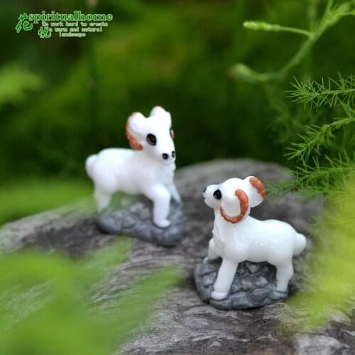 2pcs Lovely Poultry Animals Simulation Goat figure miniatures Sheep Model Action Figure Figurines Education Kids Toy