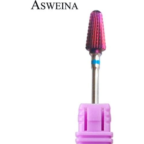 1pc Carbide Nail Drill Bit Rainbow Tungsten Milling Cutter for Eletric Manicure Drills Machine Cuticle Clean Files Equipment