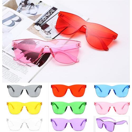 Rimless Polycarbonate Sun Glasses Fashion UV400 Lens Mirror Transparent Sunglasses Eyewear Vintage Eyeglasses for Women