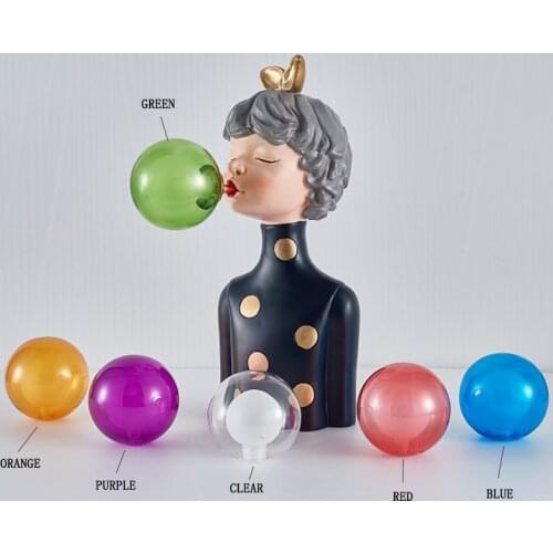 ZuuuVny Postmodern G9 Colored Glass Ball Resin Table Lamp Home Desktop Cabinet Art Decoration Fixture Foyer Bedroom Living Room