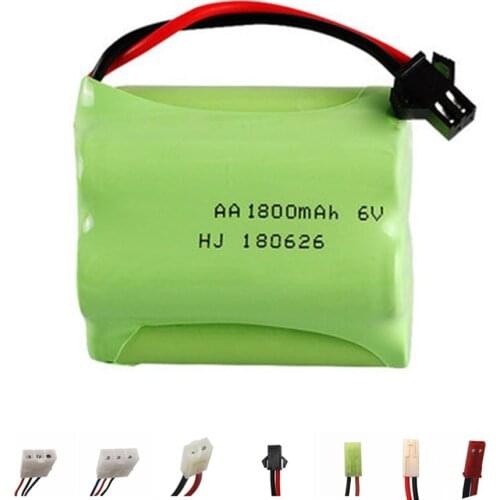 6v 1800mah NiMH Battery For Rc toys Cars Boats Guns Tanks Robots Truck NI-MH AA 6v Rechargeable Battery Pack 1Pcs For rc boats
