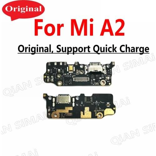 New Microphone Module+USB Charging Port Board Flex Cable Connector Parts For Xiaomi Mi6X Mi A2 / Mi6 Replacement