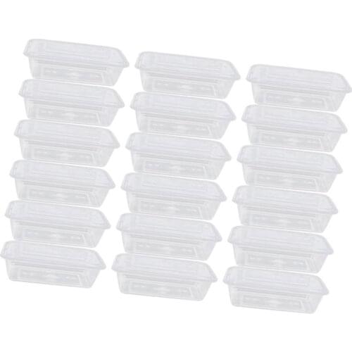 50pcs Transparent Fruit Carry Out Box Disposable Salad Meal Containers Food Storage Box Take Out Packing Box