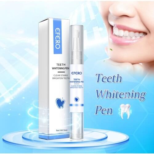 EFERO Teeth Whitening Brush Oral Hygiene Teeth Deep Cleaning Care Pen Remove Spots Fresh Breath Sensitive Care TSLM2