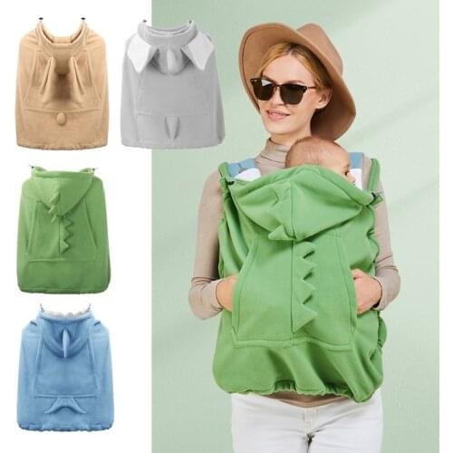 Baby Carrier Cover Hooded Stretchy Cloak Multifunctional Baby Cartoon Cloak Windproof Newborn Thicken Warm Stroller Cover