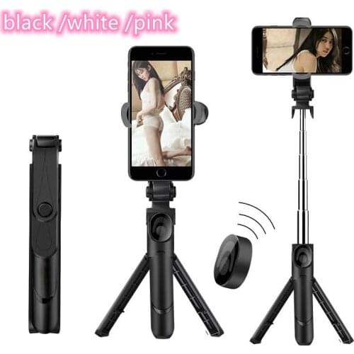 Three Colors Selfie Stick Phone Tripod Extendable Monopod with Bluetooth Remote Control Selfie Stick Shutter for Smartphone