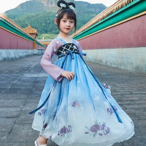 Fairy Hanfu Princess Dress For Kids Cosplay Costume Folk Dance Clothes Festival Outfits Traditional Chinese Clothing JL1941