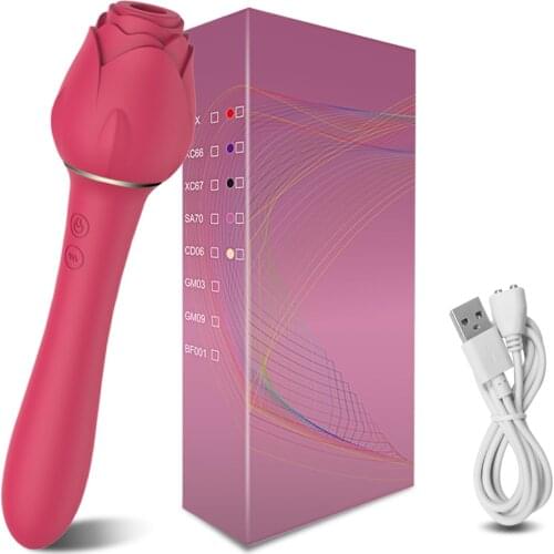 Vacuum Rose Sucking Dildo Vibrator for Women Couples Nipple Oral Clit Sucker Clitoris Stimulator Vibrating Sex Toys for Adult 18