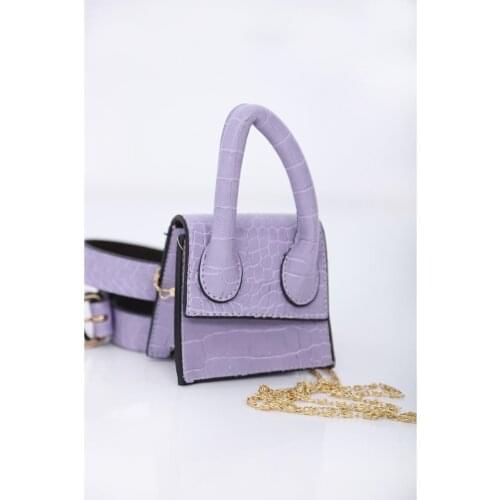 Women Lilac Mini Chain Arched Bag Four Seasons Use Suitable For Quality Product Is Easy To Clean