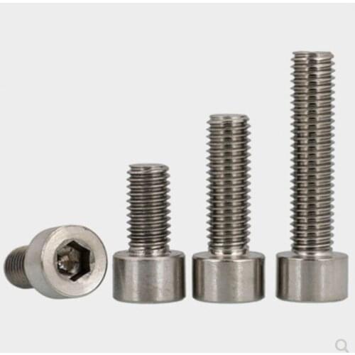 10pcs DIN912 m8 Titanium screw bolts Original Color Hexagon Socket TA2 Screws Ti Fastener