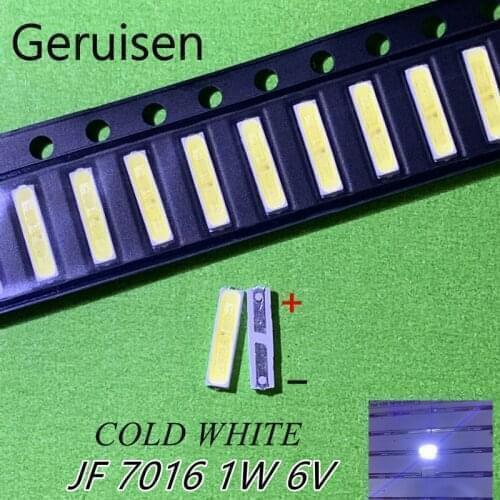 100pcs JUFEI LED Backlight ZENER DIODE 1W 6V 7016 Cool white LCD Backlight for TV TV Application 01.JB.YH7016W65N01