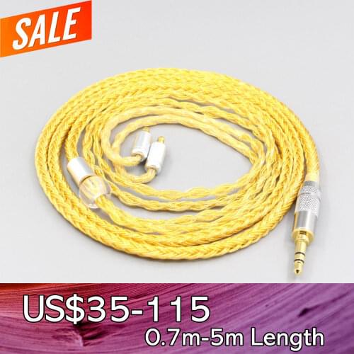 LN007353 16 Core OCC Gold Plated Braided Earphone Cable For Sennheiser IE400 IE500 Pro