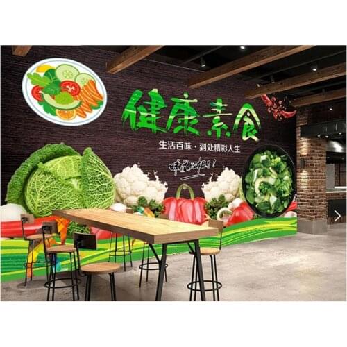 Custom photo 3d wallpaper Simple fruit and vegetable health culture restaurant home decor 3d wall murals wallpaper for wall 3 d