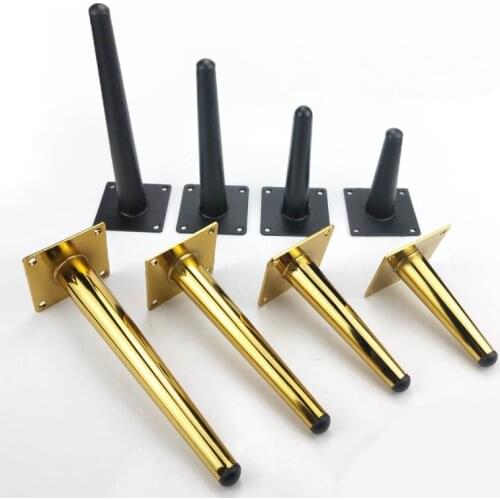 4Pcs Set Oblique Straight Tapered Furniture Legs Feet Metal for TV Cabinet Counter Foot Chair Leg Sofa Tea Coffee Table Foot